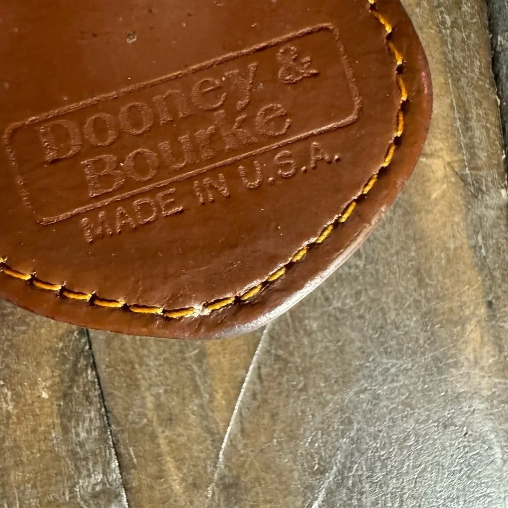 Vintage Dooney & Bourke All Weather Leather Logo Keychain